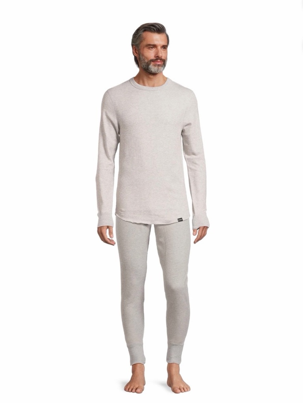 💜Hanes Originals Men's Raschel ReversibleKnit Thermal Top&Bottom 2pc set Size2XL